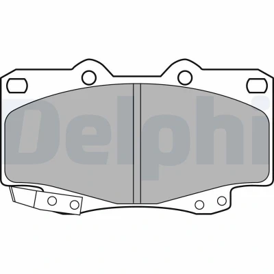 Abbildung von DELPHI LP2242 Bremsbelagsatz mit akustischer Verschleißwarnung ohne Anti Quietsch Blech Zubehör TOYOTA: HILUX 3 Pick up, 6 up