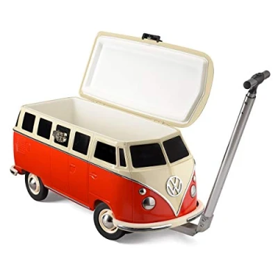 Abbildung von Board Masters VW Collection Volkswagen Fahrbare Kühlbox Kühlwagen in T1 Bulli Bus Form ca. 26 Liter (Classic Bus/Rot) Einheitsgröße (Rot)