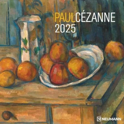 Abbildung von Paul Cézanne 2025 Wand Kalender Broschüren 30x30 30x60 geöffnet Kunst