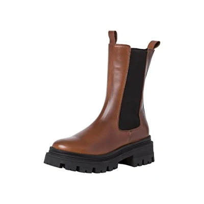 Abbildung von Tamaris Damen Chelsea Stiefel, Cognac Leather 1 25498 29 348, 37 EU