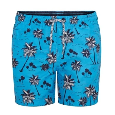 Abbildung von RIPT Jungen Essentials Quick Dry UV 50 Sonnenschutz Badeshorts Badehose, Blauer Palmenbaum Druck, 7 8 Jahre