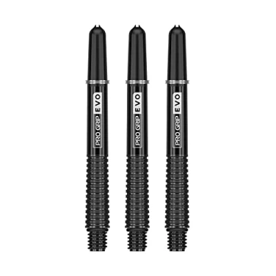 Abbildung von Target Darts Schwarz Pro Grip Evo Aluminium Dartschäfte Mittel