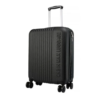 Abbildung von Cabin Max 55x40x20 Handgepäck Koffer Trolley, Erweiterbar 55x40x25, Geeignet für Ryanair, Easyjet, Wizzair, Iberia, Lufthansa, Tui, Eurowings, Vueling (Schwarz)