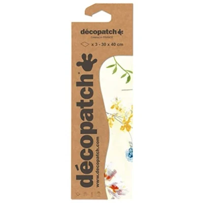Abbildung von Decopatch Décopatch C851C Packung mit 3 Blatt Papier gleichen Musters, Nr. 851, praktisch und einfach zum Verwenden, ideal für Ihre Pappmachés Bastelprojekte, 1 Pack