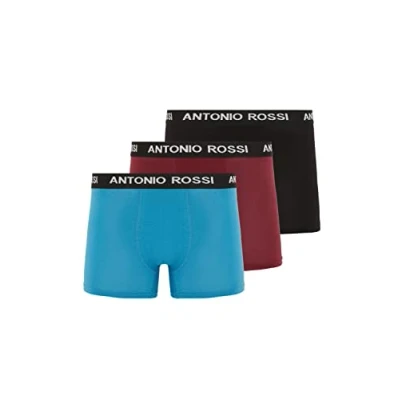 Abbildung von FM London Antonio Rossi Fitted 3 PACK Panties, Herren, Größe: Large, Black/blue/burgundy