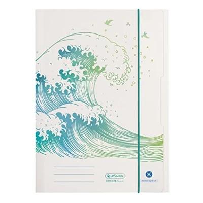 Abbildung von herlitz 50033928 Sammelmappe A4, Motiv: GREENline Welle, 1 Stück
