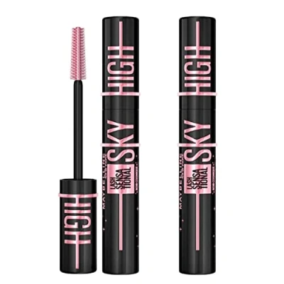 Abbildung von Maybelline New York Sky High Volumizing and Extension Mascara Farbe Cosmic Black mit Flexibler Bürste für Lange Definierte und Volle Wimpern 2 Kosmetika