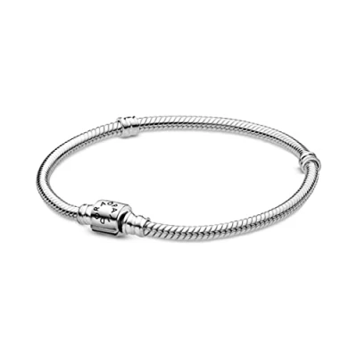 Abbildung von PANDORA Schlangen Gliederarmband mit Zylinder Verschluss in Sterling Silber Moments Collection, Größe 18