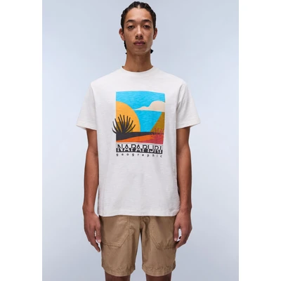 Abbildung von Napapijri Arbia Tshirt print, Herren, Größe: Small, White whisper