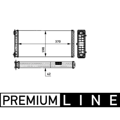 Abbildung von MAHLE ORIGINAL AH 117 000P Wärmetauscher