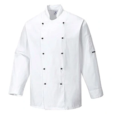 Abbildung von PORTWEST C834 Somerset Kochjacke, 1 Stück, XS, Weiss, C834WHRXS