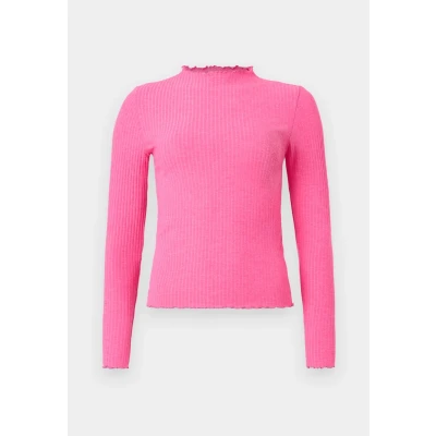 Abbildung von ONLY Onlemma HIGH NECK Strickpullover, Damen, Größe: Small, Pink yarrow