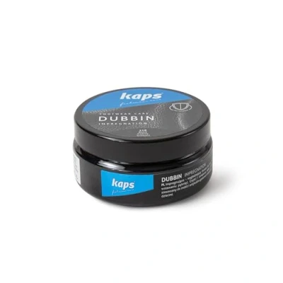 Abbildung von Kaps Dubbin, Hochwertiges Lederfett für Schuhe, zur Lederpflege und Imprägnierung, Natürliches Fett Taschen Stiefel, 3 Farben (Schwarz, 100ml)