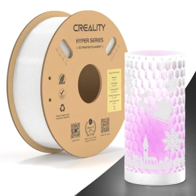 Abbildung von Creality Hyper PETG Filament, Weiß Filament 1.75mm 1KG, 3D Drucker Maßgenauigkeit +/ 0.03mm, Druck Materialien für die Meisten Drucker, 2.2lbs/Spool
