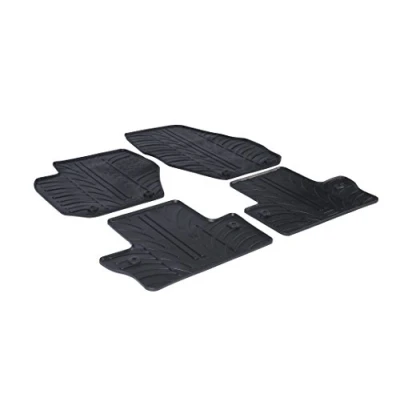 Abbildung von Gledring 0386 Fußmattensatz Gummi vorne und hinten 4 schwarz 750mm 550mm