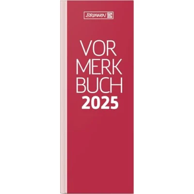 Abbildung von BRUNNEN Vormerkbuch Modell 785 (2025), 1 Seite = Tag, 108 x 297 mm, 384 Seiten, Deckenband, rot