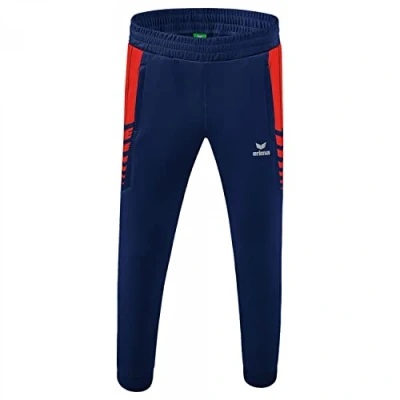 Abbildung von Erima Kinder Six Wings funktionelle Trainingshose, new navy/rot, 140