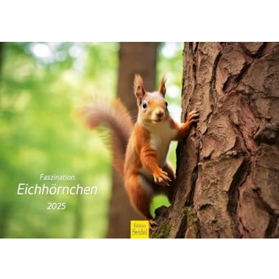 Abbildung von Edition Seidel Premium Kalender Faszination Eichhörnchen 2025 Format DIN A3 Wandkalender Tierkalender Wildtiere Waldtiere heimische Tiere