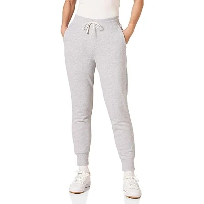 Abbildung von Amazon Essentials Damen Fleece Jogginghose (in Übergröße erhältlich), Hellgrau Meliert, L