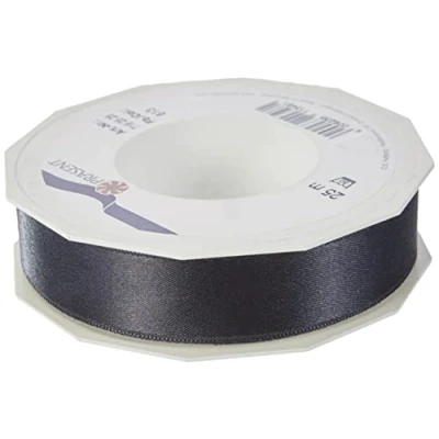 Abbildung von PRÄSENT C.E. Pattberg Satin schwarz, 25 m Satinband zum Einpacken von Geschenken, mm Breite, Geschenkband Dekorieren &amp; Basteln, Dekoband, Anlass