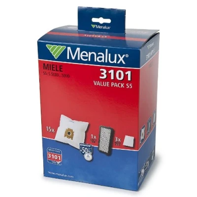 Abbildung von Menalux 3101VP S5 Vorteilspack Miele 15 Beutel Hepafilter F 311 3 Motorschutzfilter, Sonstige