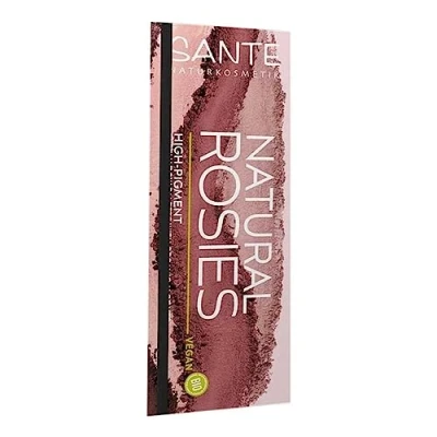 Abbildung von SANTE Naturkosmetik Eyeshadow Palette 02 Rosy Shades, vegane Lidschatten mit Bio Aloe Vera und natürlichen Farbpigmenten, shiny matte Rosé Töne, für natürliche ausdrucksstarke Augen, 6x1g