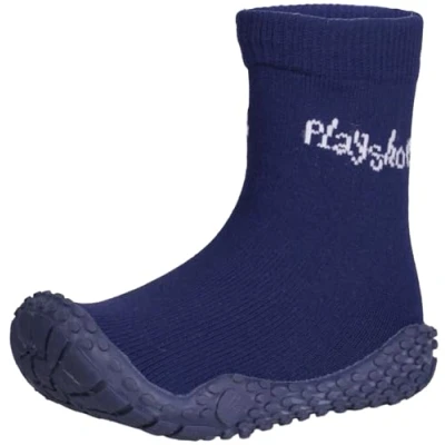 Abbildung von Playshoes Jungen Unisex Kinder Socke Uni Aqua Schuhe, Marine, 26/27 EU