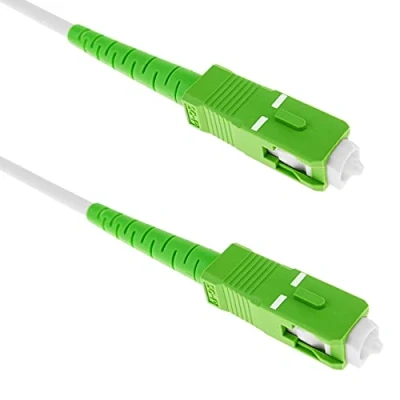Abbildung von BeMatik Fiber Optic Cable SC/APC auf Simplex Singlemode 9/125 von 20 m OS2 Weiss