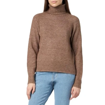 Abbildung von VERO MODA Damen VMDANIELA LS Cowlneck GA NOOS Pullover, Brown Lentil/Detail:W. Melange, XL
