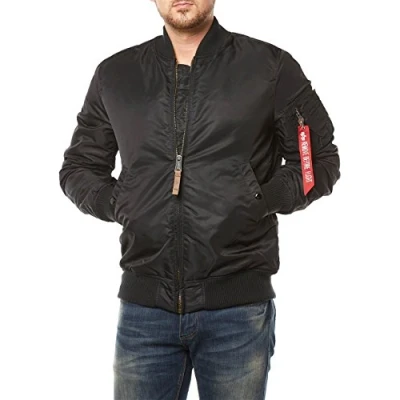 Abbildung von Alpha Industries MA1 VF 59 LONG Bomberjacke, Herren, Größe: Medium, Black