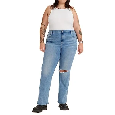 Abbildung von Levi&#039;s Damen Plus Size 726™ High Rise Flare Jeans,Medium Indigo Destructed,24 S