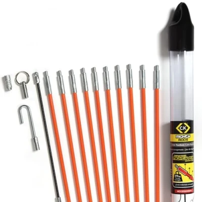 Abbildung von C.K Einziehstangen Mighty Rod 3,3 Meter Hohe Zugfestigkeit Problemlose Kabelführung Optimales Steifigkeits Flexibilitäts Verhältnis Reibungslose Komplettes Set
