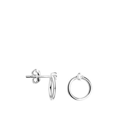Abbildung von SOFIA MILANI Damen Ohrringe 925 Silber mit Zirkonia Steinen Kreis Ohrstecker E2316