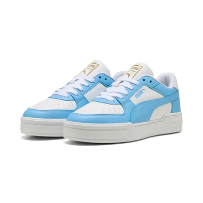 Abbildung von Puma PRO Classic Unisex Sneaker low, Größe: 40, White/light blue Leder und lederimitat