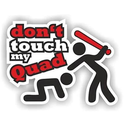 Abbildung von folien zentrum Dont Touch My Quad 11,5 x 9 cm hochwertiger Aufkleber Auto Tuning OEM &amp; JDM Sticker Lustige für Stickerbomb Autoaufkleber Made in Germany