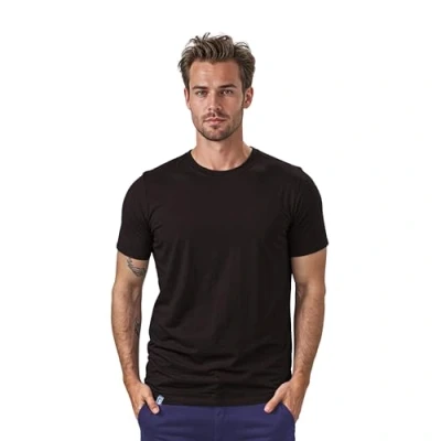 Abbildung von ALPIN LOACKER Merino Shirt Herren Premium Tshirt Kurzarm I Thermo Oberteil Männer und Funktionsshirt für Outdoor Unterwäsche Herren, Schwarz S