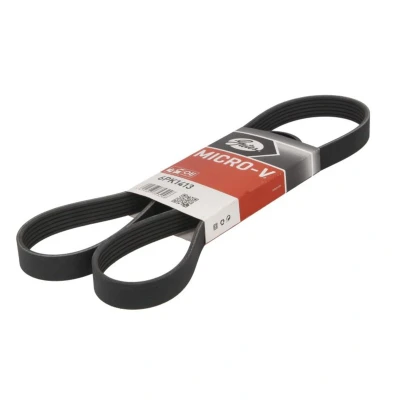 Abbildung von GATES 6PK1413 Keilrippenriemen 1413 6 Polyester, EPDM (Ethylen Propylen Dien Kautschuk) RoadMax Value Line OPEL: Vectra C Saloon, Signum CC