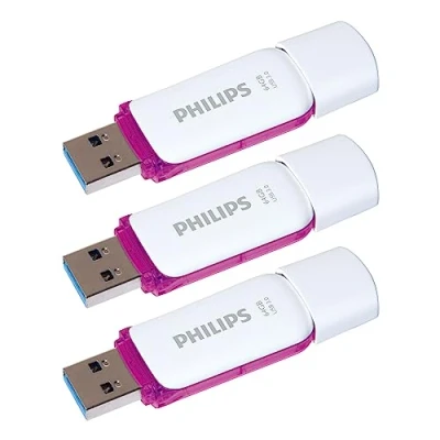 Abbildung von Philips Snow Edition Super Speed 3.0 USB Flash Laufwerk 3X 64 GB für PC, Laptop, Computer Data Storage, Lesegeschwindigkeit bis zu 100 MB/s
