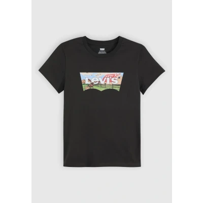 Abbildung von Levi&#039;s THE Perfect TEE Tshirt print, Damen, Größe: Medium, Black