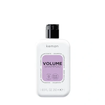 Abbildung von Kemon Volumen Shampoo, ideal für dünnes Haar, auf Basis von Soja und Weizenprotein, reinigt tiefenwirksam ohne zu beschweren, verleiht Fülle, Glanz Leichtigkeit, 250 ml