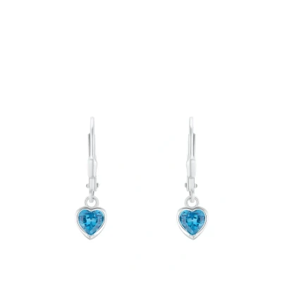 Abbildung von Prinzessin Lillifee Ohrhänger 925 Sterling Silber Mädchen Kinder Ohrschmuck, mit Zirkonia synth., 2,1 cm, Herz, Kommt in Schmuck Geschenk Box