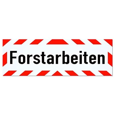 Abbildung von Magnetschild Forstarbeiten Schild magnetisch mehrere Größen lieferbar (45 x 15 cm)