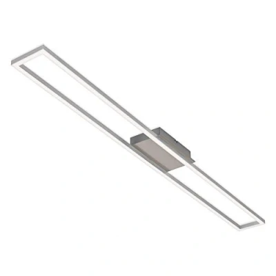 Abbildung von BRILONER LED Deckenlampe dimmbar in Stufen, warmweiße Lichtfarbe, 18 Watt, 1600 Lumen, Lampe, Deckenleuchte, Wohnzimmerlampe, Schlafzimmerlampe, Küchenlampe, 110x12x5 cm, Aluminiumfarbig