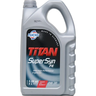 Abbildung von Fuchs Titan Supersyn FE 0W 30 5l Motoröl 601425356 RENAULT: ESPACE 4, CLIO 2, SCENIC 3, MAZDA: CX 5 I, 3 Hatchback, VOLVO: XC60 I