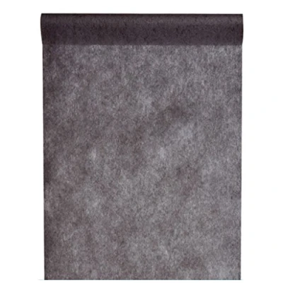 Abbildung von Santex Vlies Stoff 30cm, 25m lang, schwarz, Kunstfaser, Tischläufer Deko Party Hochzeits Dekoration, Handwäsche