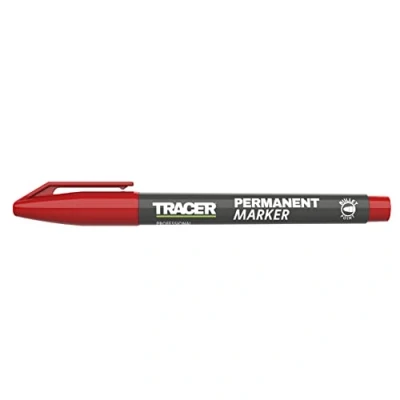 Abbildung von Tracer Permanentbaumarker mit Feinspitze (1 2mm Universalmarker Rundspitze un schnell trocknender Tinte) Rot