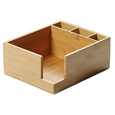 Abbildung von KESPER 70852 Serviettenspender Besteckkasten 4 fach aus FSC zertifiziertem Bambus/Besteckhalter/Box