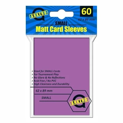 Abbildung von Arkero G 60 Small Matt Card Sleeves Lila/Purple (Matte Kartenhüllen) für schmale Spiele wie Yu Gi Oh! japanische Größe
