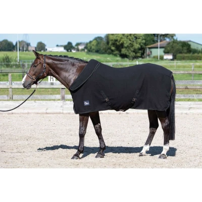 Abbildung von Harry&#039;s Horse Fleecedecke mit Halsteil Schwarz 155/205