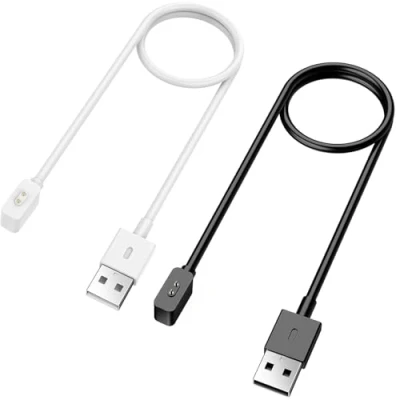 Abbildung von TiMOVO Ladegerät Kompatibel mit Xiaomi Smart Band 9/Mi 8 Pro/Active/Redmi Watch 4/3 Active,Magnetisches USB Ladekabel 3.3ft/100cm, Ersatz Ladestation Zubehör für Mi 8, Weiß&amp;Schwarz